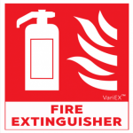 Fire Extinguisher Signage Board (8x8 Inches)